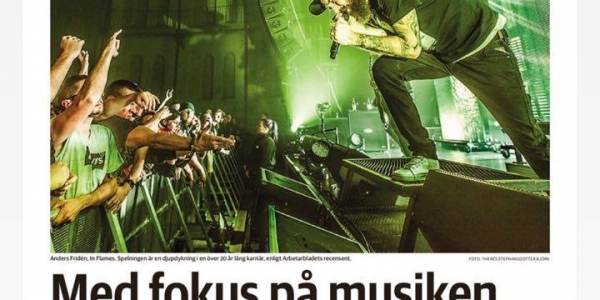 In Flames article and review, Arbetarbladet