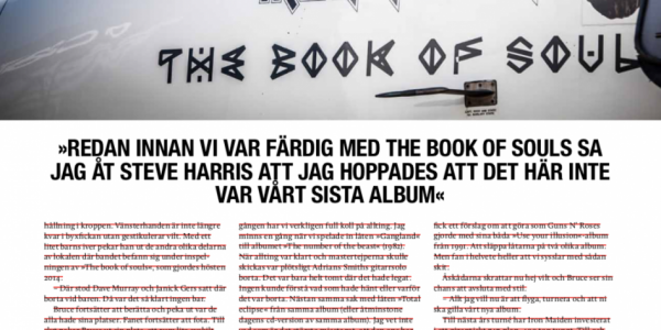 Iron Maiden Flight666 feature story Sweden Rock Magazine